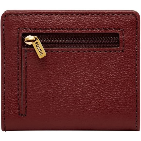 Women's Logan Red Velvet Leather RFID-Blocking Hand Wash Imported Bifold Wallet - Picture 2 of 5